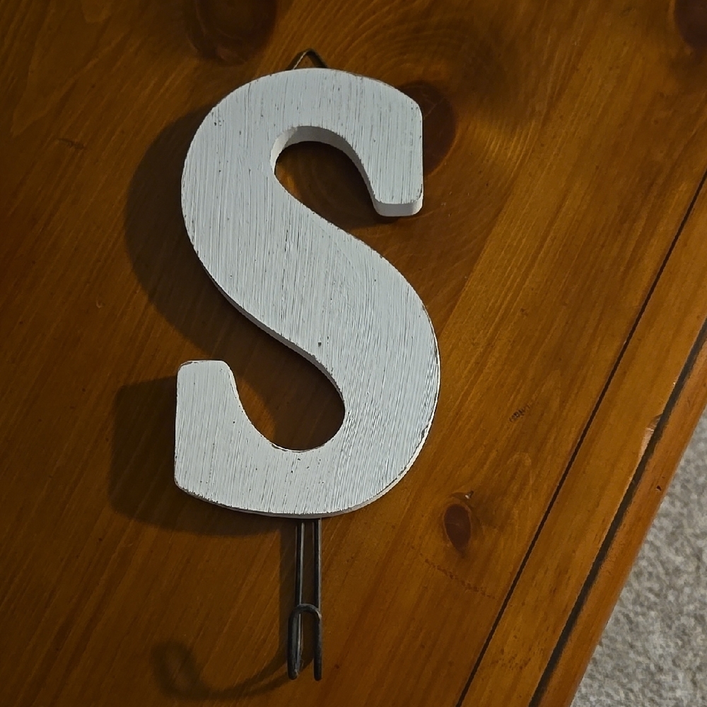 White Wooden Letter Wall Decor